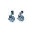 flower diamond stainless steel earrings