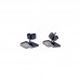 black rhombus stainless steel earrings