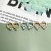 circle diamond stainless steel earrings