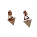 double triangle stainless steel earrings
