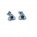 three leaf flower stainless steel earrings